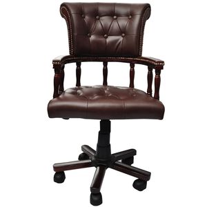 vidaXL Въртящ офис стол, кафяв