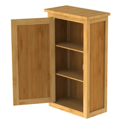 EISL Висок шкаф с врата, бамбук, 40x20x70 см