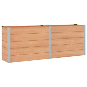 vidaXL Градинска повдигната леха Кафяво 250 x 50 x 91 см