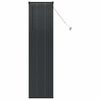 vidaXL Щора за прозорец С завеси Черно Алуминий
