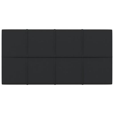 vidaXL Стенни панели, 12 бр, черни, 60x30 см, плат, 2,16 м²