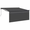 vidaXL Прибираща се тента Антрацит 350 x 250 cm Полиестер и алуминий