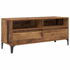 vidaXL ТВ шкаф с чекмедже Старо дърво 100 x 34,5 x 44,5 см
