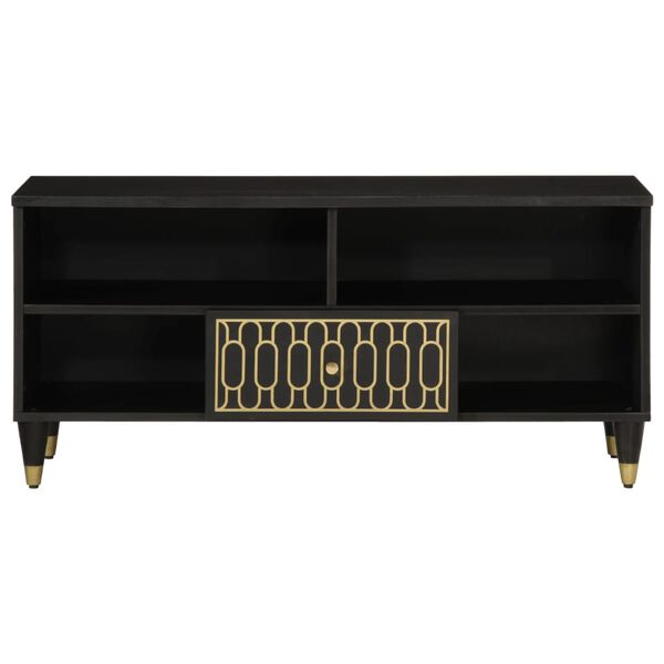 vidaXL ТВ шкаф, 100x33x46 см, мангово дърво масив