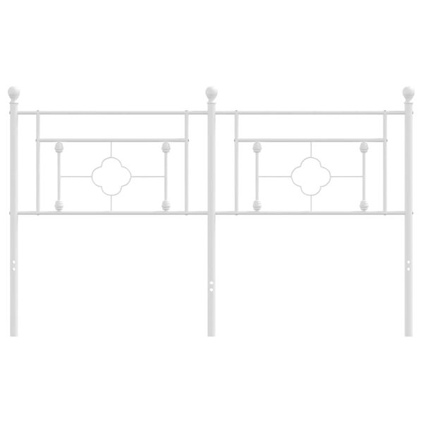 vidaXL Метална резервна табла за легло, бяла, 150 см