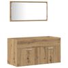vidaXL Комплект мебели за баня от 4 части Дъб артизан инженерно дърво