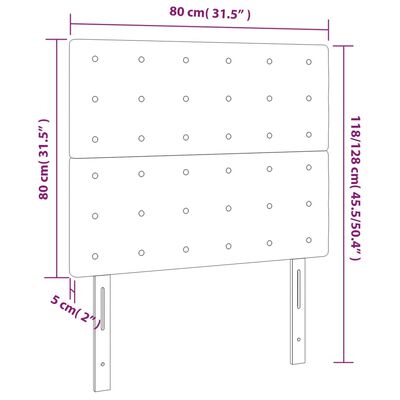vidaXL Горни табли за легло, 2 бр, таупе, 80x5x78/88 см, плат