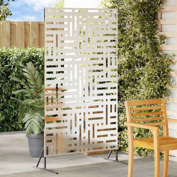 vidaXL Екран за уединение Сив 100 x 50 x 180 см Стомана