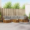 vidaXL Комплекти дивани с възглавница 9 pcs Естествено и светло сиво