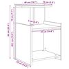 vidaXL Нощен шкаф 2 pcs Дъб 40 x 35 x 60 см Инженерно дърво