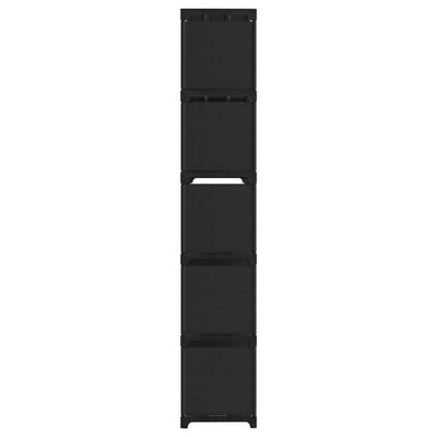 vidaXL Органайзер с 15 отделения, черен, 103x30x175,5 см, плат