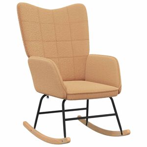 vidaXL Люлеещ се стол Бежово Тъкан Шерпа