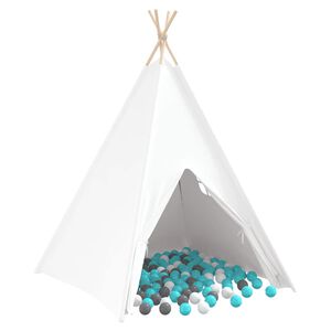 vidaXL Палатка тип ти пи Бяло 120 x 120 x 150 cm Тъкан и пластмаса