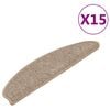 vidaXL Изтривалки за стълби, 15 бр., 65x21x4 см, кафяви, полукръгли, големи