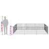 vidaXL Клетка за кучета, сива, 6 м&sup2;, стомана