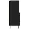 vidaXL Сайдборд, черен, 34,5x34x90 см, инженерно дърво