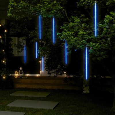 vidaXL Светещи метеори 8 бр 50 см сини 288 LED закрито/открито