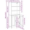 vidaXL Висок шкаф Старо дърво 69,5 x 34 x 180 см Инженерно дърво