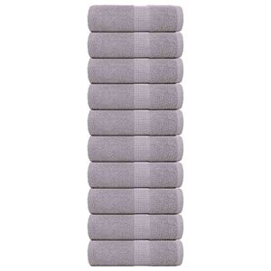 vidaXL Кърпи за пране FROGN 10 бр. сиви 30x30 см 360 г/м&sup2;