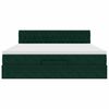 vidaXL Османска легло с матрак, тъмнозелено, 180x200 см, кадифе