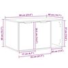 vidaXL Заграждение за котешка тоалетна 60x40x40 см инженерно дърво