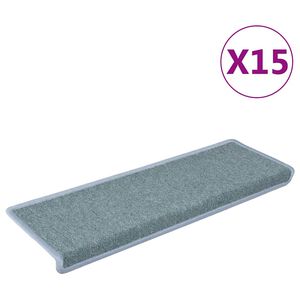 vidaXL Изтривалки за стълби 15 бр. 65x21x4 см, морскосин, правоъгълен кант