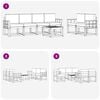 vidaXL Комплект дивани за открито 7 pcs Естествено и светло сиво