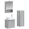 vidaXL Комплект мебели за баня 4 pcs Сив Сонома