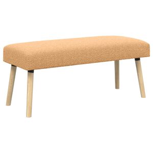vidaXL Пейка Едноцветен Бежово 110 x 40 x 46 cm Букле