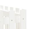 vidaXL Градинска леха с дизайн на ограда бяла 200x50x70 см бор масив