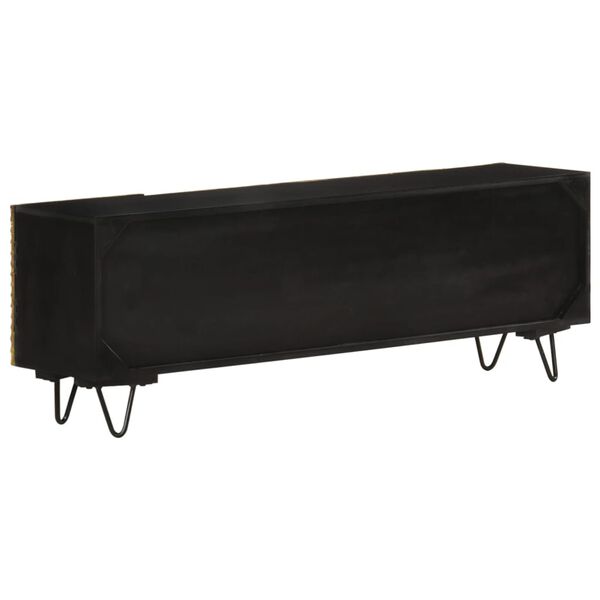 vidaXL ТВ шкаф, 130x30x45 см, мангово дърво масив