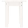 vidaXL Кафе маса, бяла, Ø 35x35 см, борово дърво масив