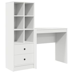 vidaXL Бюро Бяло 125,5 x 40 x 127 см 2 бр.