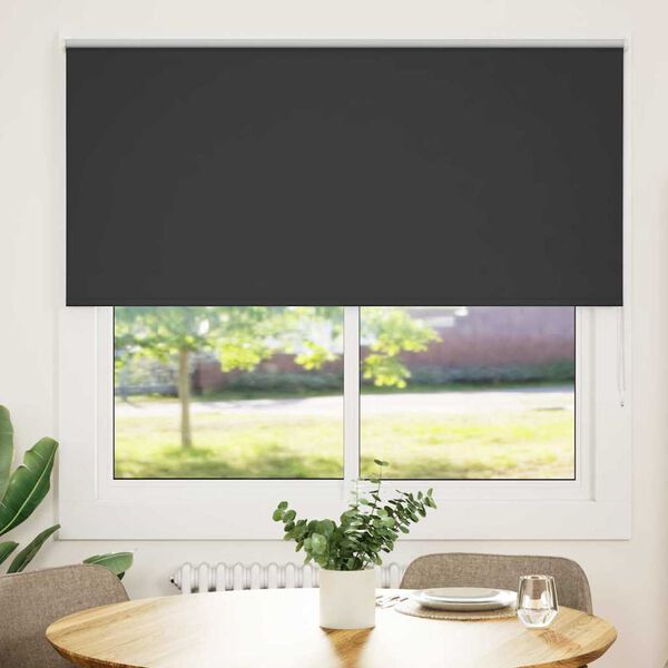vidaXL Ролетна щора Blackout Black 145x130 cm Ширина на плата 141,6 cm