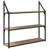 vidaXL Стенен рафт Монтиране на стена Дъб 80 x 21 x 78,5 cm