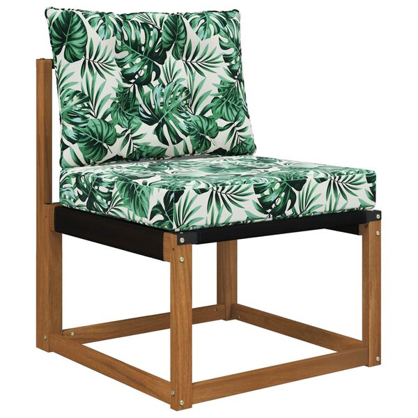 vidaXL Възглавница за диван на открито 2 pcs Мотив с листа Полиестер