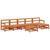 vidaXL Комплект за почивка в градина 7 pcs Восъчен Кафяв