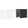 vidaXL Клетка за пилета, антрацит, 300x91x100 см, поцинкована стомана