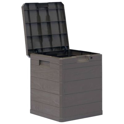 vidaXL Градинска кутия за съхранение, 90 л, кафява