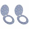 vidaXL Тоалетни седалки с капаци, 2 бр, МДФ, порцелан