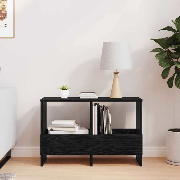 vidaXL Етажерка за списания Черния дъб 68,5 x 30 x 45 см