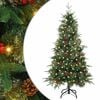 vidaXL Изкуствено коледно дърво с хингед Зелен 120 cm PE и PVC