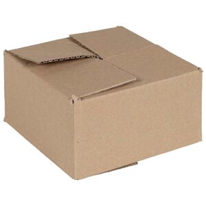 vidaXL Сгъваема кутия 50 бр. Естествен 15 x 15 x 8 см Картон