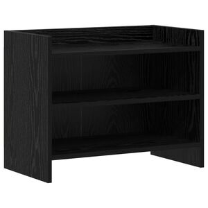 vidaXL ТВ шкаф 60 x 33 x 47 см Черен дъб Инженерна дървесина