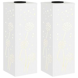 vidaXL Соларна LED светлина за пътека 2 бр. Топло бяло 18 x 18 x 50 см