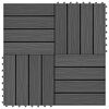 vidaXL Плочка за decking 3D дизайн 11 pcs Черен 30 x 30 cm WPC
