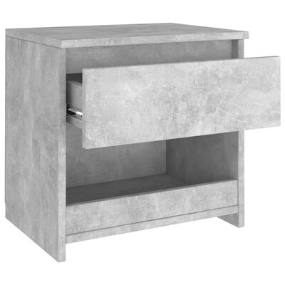 vidaXL Нощни шкафчета, 2 бр, бетонно сиви, 40x30x39 см, ПДЧ