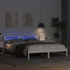 vidaXL Рамка за легло с таблото Бяло 160 x 200 cm Солидно борово дърво