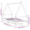 vidaXL Детска рамка за легло с чекмеджета, 90x190 см, бор масив