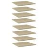 vidaXL Рафтове за етажерка, 8 бр, дъб сонома, 40x40x1,5 см, ПДЧ